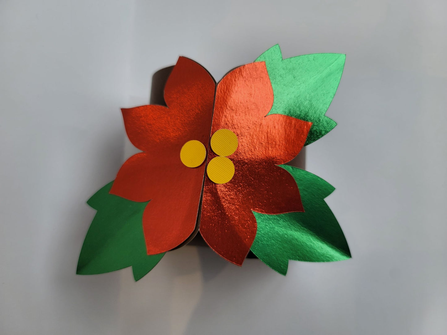 Poinsettia Holiday Gift Box